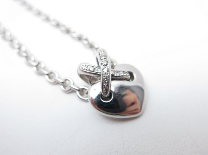 Collier Chaumet - Collier pendentif Cœur Lien diamant en or blanc 18k 58 Facettes 271718