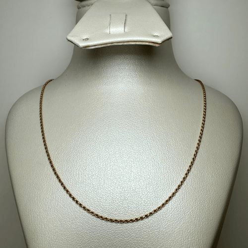 Collier Chaîne torsadée classique en or jaune 18 carats 3,32 g 58 Facettes 250026