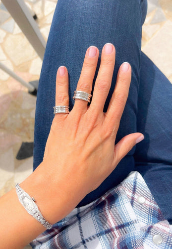 Bague 56 Bvlgari - Bague B.Zero1 moyen modèle en or gris 58 Facettes