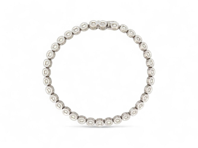 Bracelet Bracelet tennis rivière de diamants en or blanc 14 ct 2,1 ct 58 Facettes 268155