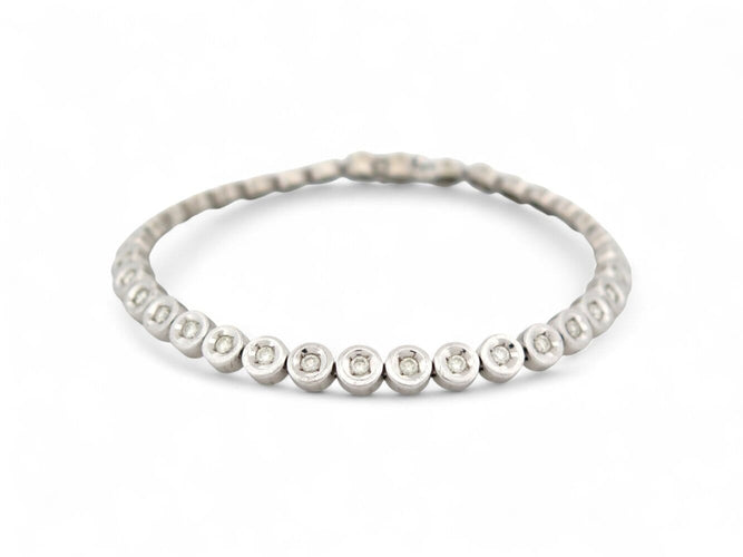 Bracelet Bracelet tennis rivière de diamants en or blanc 14 ct 2,1 ct 58 Facettes 268155