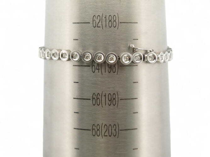 Bracelet Bracelet tennis rivière de diamants en or blanc 14 ct 2,1 ct 58 Facettes 268155