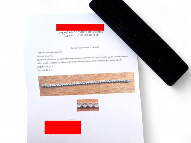 Bracelet Bracelet tennis rivière de diamants en or blanc 14 ct 2,1 ct 58 Facettes 268155