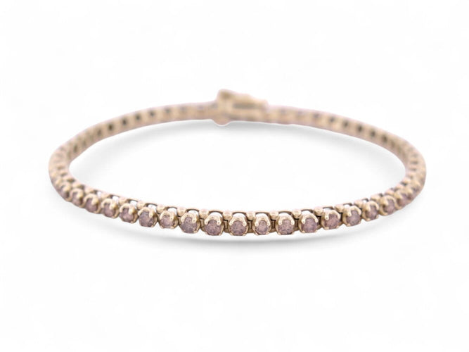 Bracelet Bracelet tennis rivière - 53 diamants fancy en or jaune 14 ct 58 Facettes 268156
