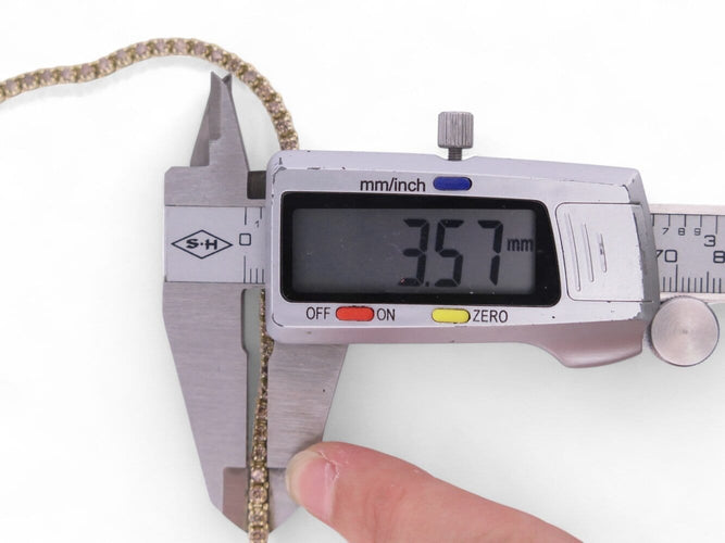 Bracelet Bracelet tennis rivière - 53 diamants fancy en or jaune 14 ct 58 Facettes 268156