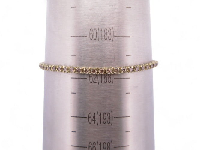 Bracelet Bracelet tennis rivière - 53 diamants fancy en or jaune 14 ct 58 Facettes 268156