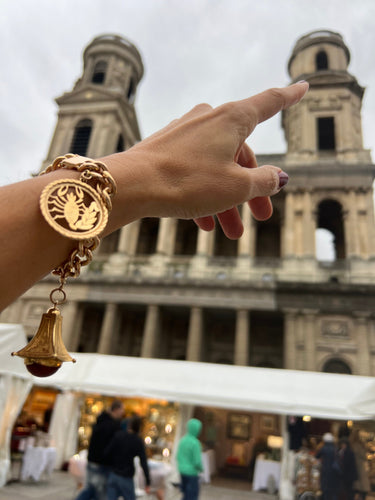 Bracelet Bracelet gourmette à breloques en or rose 18k et cornaline 58 Facettes 1