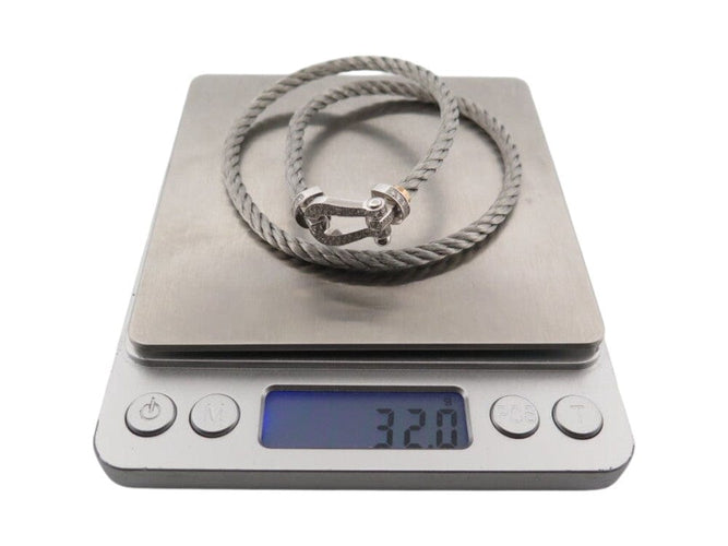 Bracelet FRED Grand Force 10 - Bracelet double tour en or blanc 18K et diamants 58 Facettes 271155