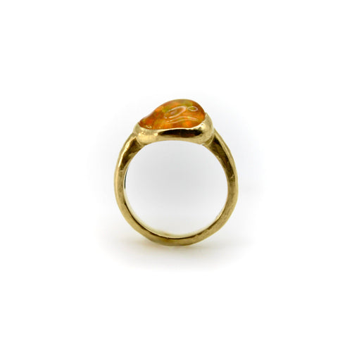 Bague Tony Malmed - Bague en or 18k avec opale de feu mexicaine 58 Facettes