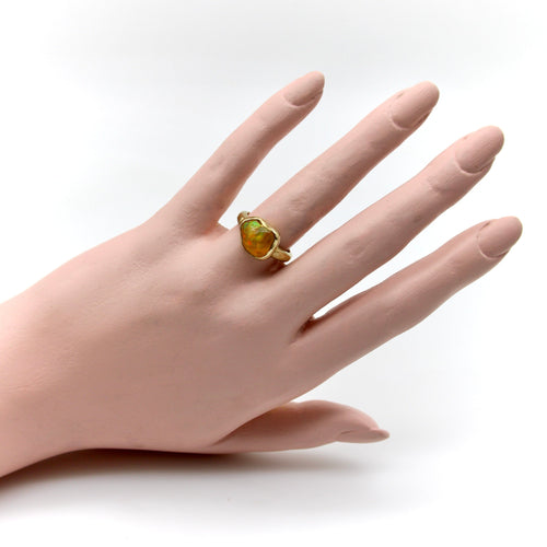 Bague Tony Malmed - Bague en or 18k avec opale de feu mexicaine 58 Facettes