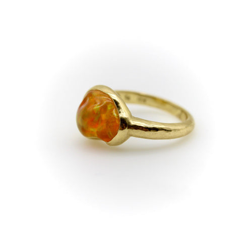 Bague Tony Malmed - Bague en or 18k avec opale de feu mexicaine 58 Facettes