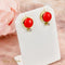 Boucles d'oreilles Boucles d’oreilles corail en or jaune 14 carats et diamants 58 Facettes 2660