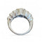 Bague 50 Bague jonc en or blanc avec saphir ovale et diamants 58 Facettes 340
