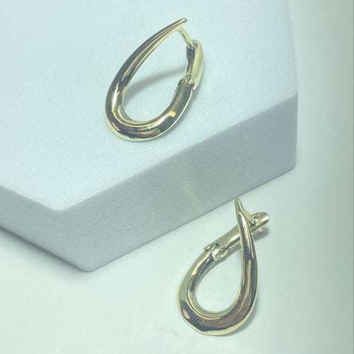 Boucles d'oreilles Boucles d’oreilles goutte torsadée en or jaune 14K 3,88 g 58 Facettes 250160