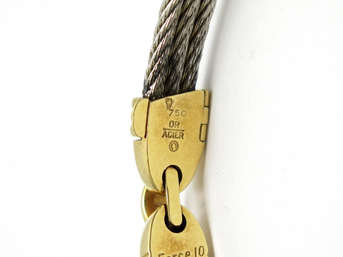 Bracelet FRED Force 10 - Bracelet câble en acier et or jaune 18k, 18 cm 58 Facettes 272738