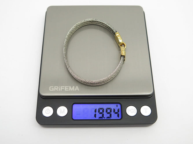 Bracelet FRED Force 10 - Bracelet câble en acier et or jaune 18k, 18 cm 58 Facettes 272738