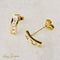 Boucles d'oreilles Boucles d'oreilles - Quart de créoles en or jaune 585 et diamants 58 Facettes 2337