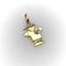 Pendentif Pendentif charme enfant stylisé en or jaune 14k et diamants 58 Facettes