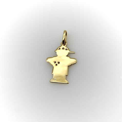 Pendentif Pendentif charme enfant stylisé en or jaune 14k et diamants 58 Facettes
