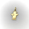 Pendentif Pendentif charme enfant stylisé en or jaune 14k et diamants 58 Facettes