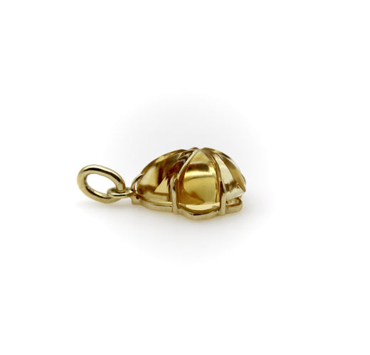 Pendentif Pendentif charm fleur en or jaune 14k et citrine sculptée 58 Facettes A2006W