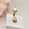 Bague 55 Bague perle en or jaune 14 carats 58 Facettes 2650