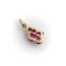 Pendentif Pendentif fleur en or 14 carats et tourmaline rose sculptée 58 Facettes A2006X