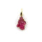 Pendentif Pendentif fleur en or 14 carats et tourmaline rose sculptée 58 Facettes A2006X