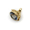 Pendentif Fob vintage - Pendentif en or jaune 14k avec pâte de verre bleue 58 Facettes A10033