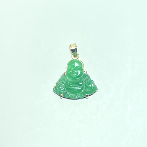 Pendentif Pendentif Bouddha rieur en jade en or jaune 14K 58 Facettes 250137