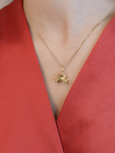 Pendentif Pendentif carrosse vintage en or jaune 18 carats 58 Facettes 1087.10