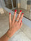 Bague 56 Bague vintage 1940 en or blanc 18k et diamants 58 Facettes