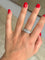 Bague 56 Bague vintage 1940 en or blanc 18k et diamants 58 Facettes