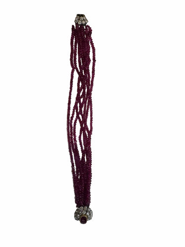 Bracelet CARTIER - Rare Bracelet en or et platine, rubis et diamants. Circa 1950 58 Facettes DV35772-4