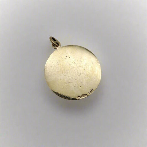 Pendentif Cartier - Pendentif médaillon vintage en or jaune 14K émaillé 58 Facettes A1003B