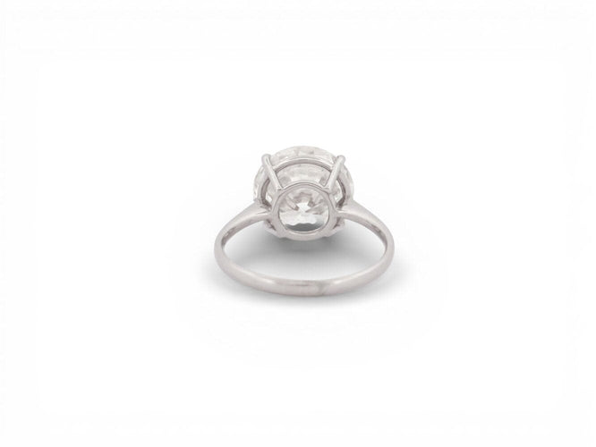 Bague 54 bague solitaire diamant de laboratoire 5.41cts or blanc 18k 3.39g 58 Facettes 272943