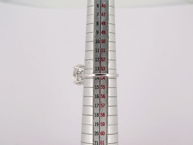 Bague 54 bague solitaire diamant de laboratoire 5.41cts or blanc 18k 3.39g 58 Facettes 272943