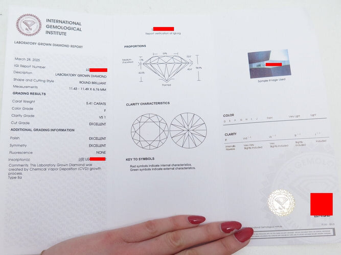 Bague 54 bague solitaire diamant de laboratoire 5.41cts or blanc 18k 3.39g 58 Facettes 272943