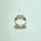 Bague 51 Bague plateau en or jaune 18K avec pierre bleue, taille 51 58 Facettes 250197