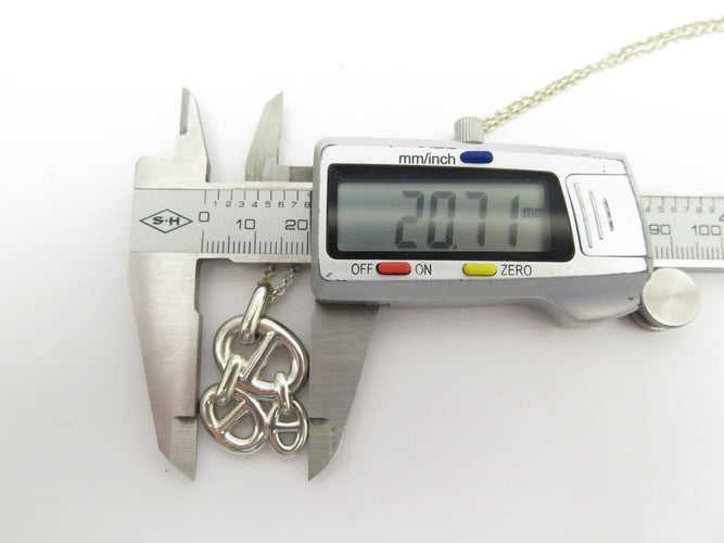 Collier collier pendentif HERMES chaine d'ancre enchainee en argent 925 58 Facettes 271925