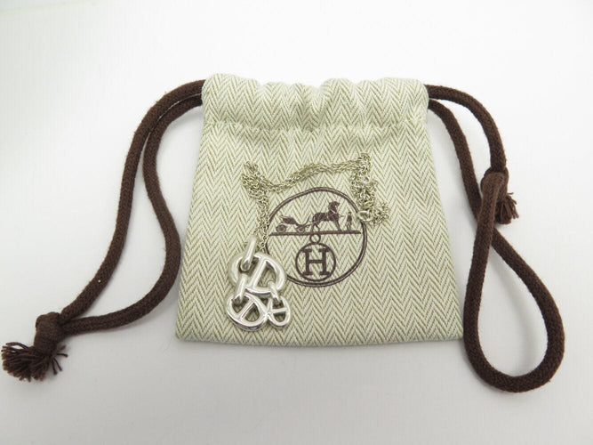 Collier collier pendentif HERMES chaine d'ancre enchainee en argent 925 58 Facettes 271925