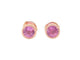 Boucles d'oreilles Poiray Lolita - Boucles d’oreilles puces en or jaune 18k et saphir rose 58 Facettes 254850