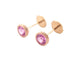 Boucles d'oreilles Poiray Lolita - Boucles d’oreilles puces en or jaune 18k et saphir rose 58 Facettes 254850