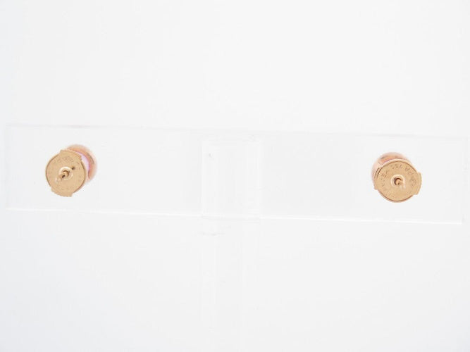 Boucles d'oreilles Poiray Lolita - Boucles d’oreilles puces en or jaune 18k et saphir rose 58 Facettes 254850