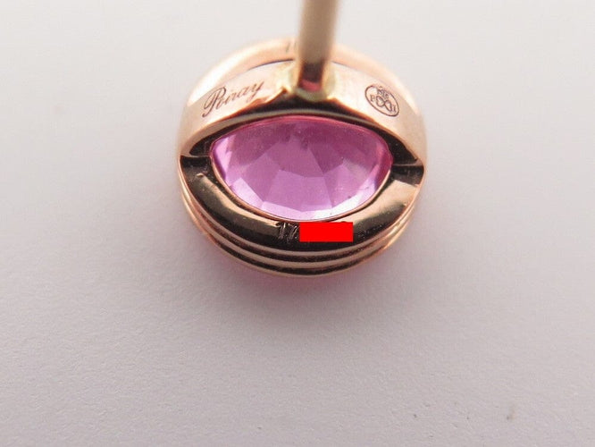 Boucles d'oreilles Poiray Lolita - Boucles d’oreilles puces en or jaune 18k et saphir rose 58 Facettes 254850