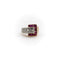 Bague Bague boucle rétro en or rose 14K avec diamants et rubis 58 Facettes