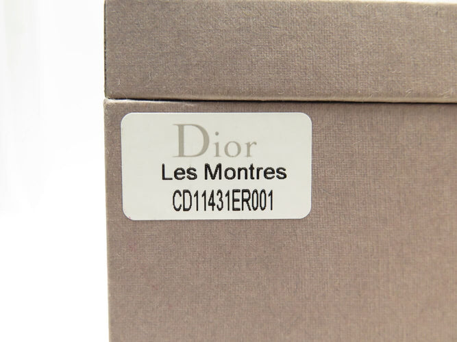Montre Christian Dior Cristal - Montre chronographe en acier palladié sertie de diamants 58 Facettes 270228
