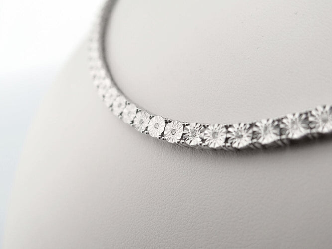 Collier collier MAUBOUSSIN un souper a cabourg en argent 925 or 18k diamants 58 Facettes 273009