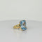 Bague Bague vintage en or jaune 18 carats avec topaze bleue 58 Facettes 2501010
