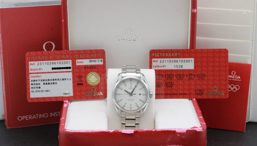 Montre Omega Seamaster Aqua Terra - Montre quartz en acier 39 mm 231.10.39.61.02.001 58 Facettes OMG/SEA/251